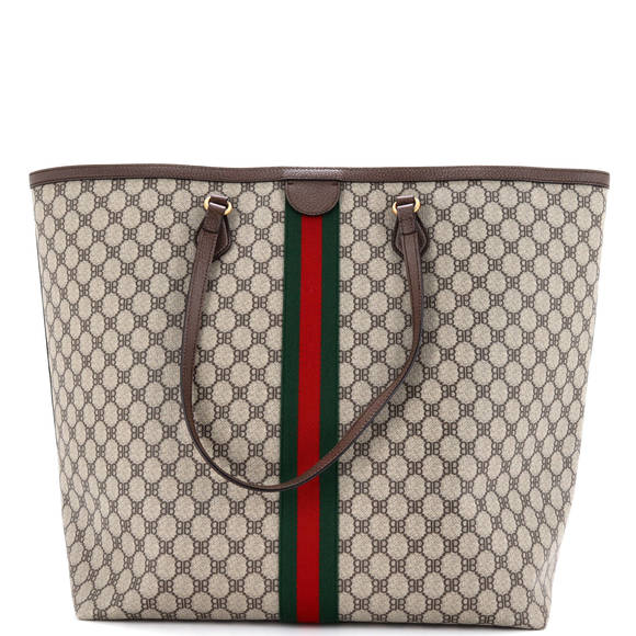 Balenciaga Large x Gucci The Hacker Project Tote Graffiti BB Coated Canvas - Picture 3 of 5